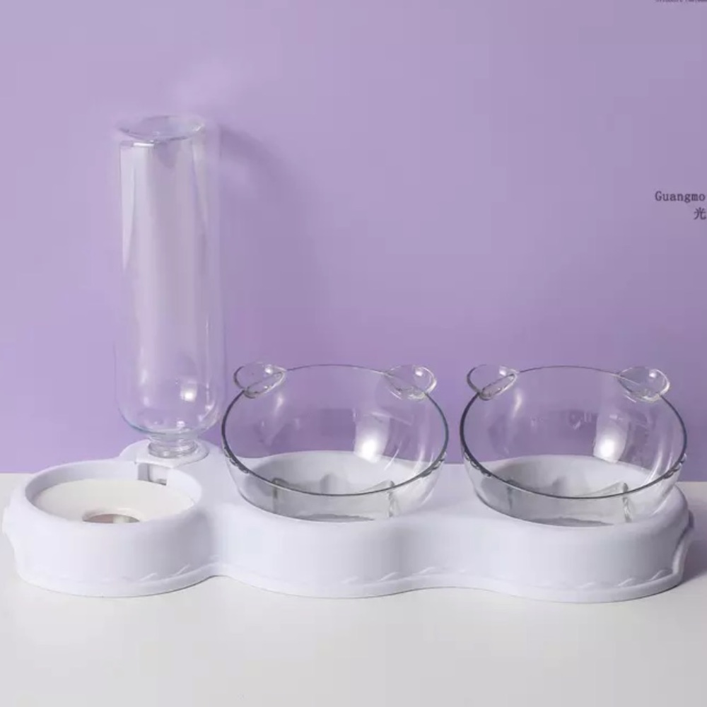 ♣︎HP cat pet food water bowl 3 in 1 set feeder automatic water bottle Bear - Picture 5 of 13